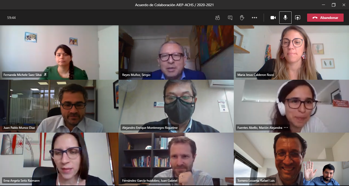 AIEP y la ACHS reafirman su compromiso con acuerdo de colaboración 2020-2021