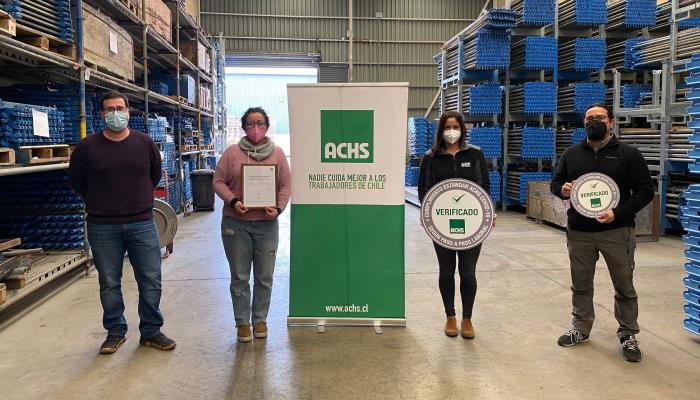 Montajes del Pacífico recibe Sello COVID-19 ACHS por el cumplimiento de medidas de prevención de contagios