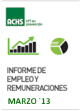 Informe de Empleo y Remuneraciones ACHS Marzo 2013