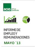 Informe de Empleo y Remuneraciones ACHS Mayo 2013